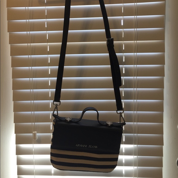 Armani Jeans navy and white purse. - Picture 6 of 8